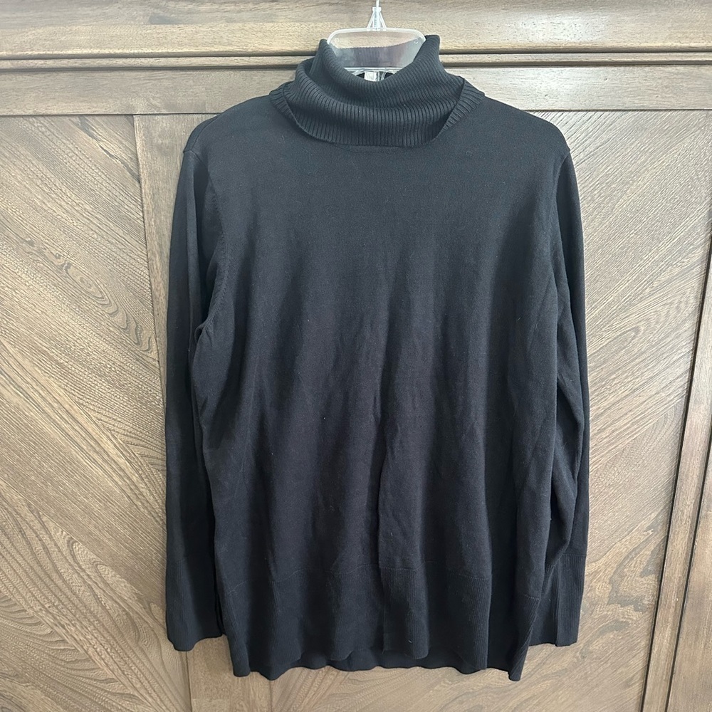 Diane Gilman Black Turtleneck Sweater Size 1X